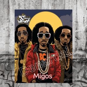 The Migos 50th Anniversary of Hip Hop Poster Print 11x17
